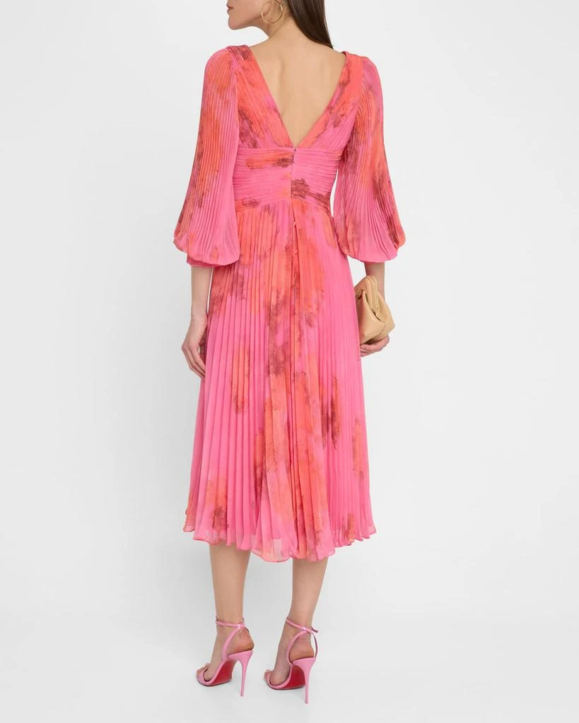 green emerald velvet dress Murcia Olive Floral Print Chiffon Puff-Sleeve Button Maxi Dress  Club L  London