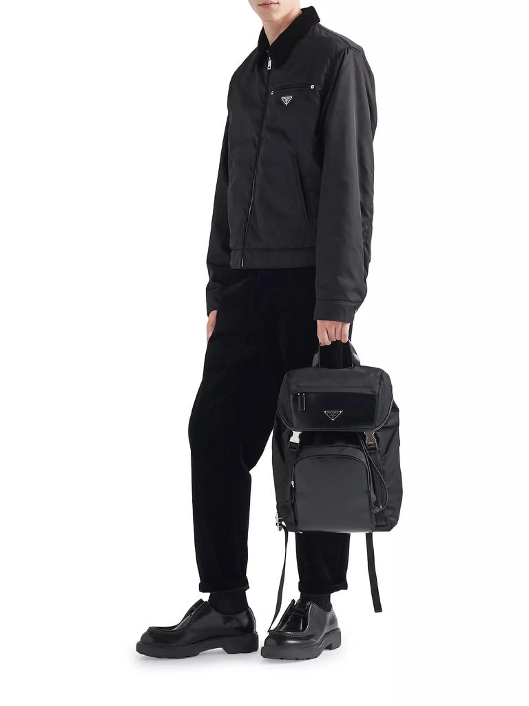 Prada Re-Nylon And Brushed Leather Backpack 7