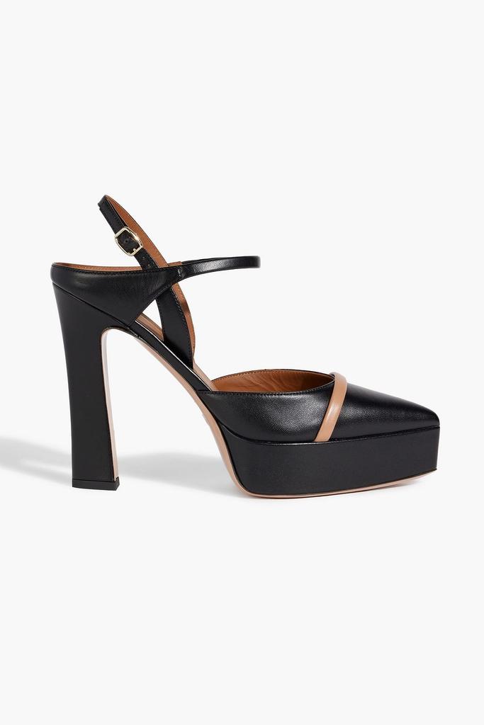 Malone Souliers Shay 125 leather platform slingback pumps