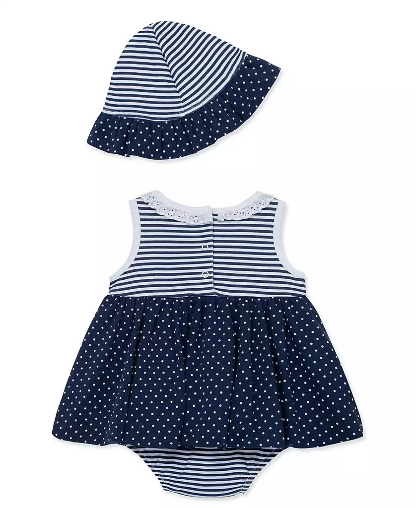 Little Me Baby Girls
 Daisy Print Popover and Hat, 2-Piece Set 2