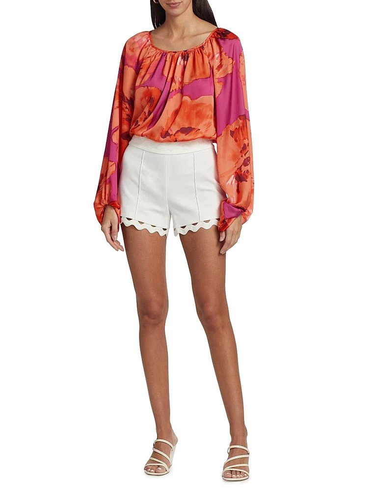Ramy Brook Aria Floral Blouson Top 2