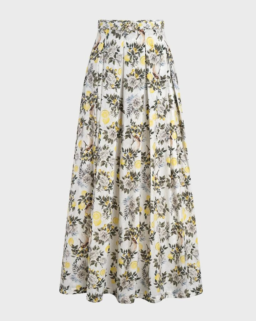 Aqua Blu Australia Clementine Annette Pleated Maxi Skirt 1