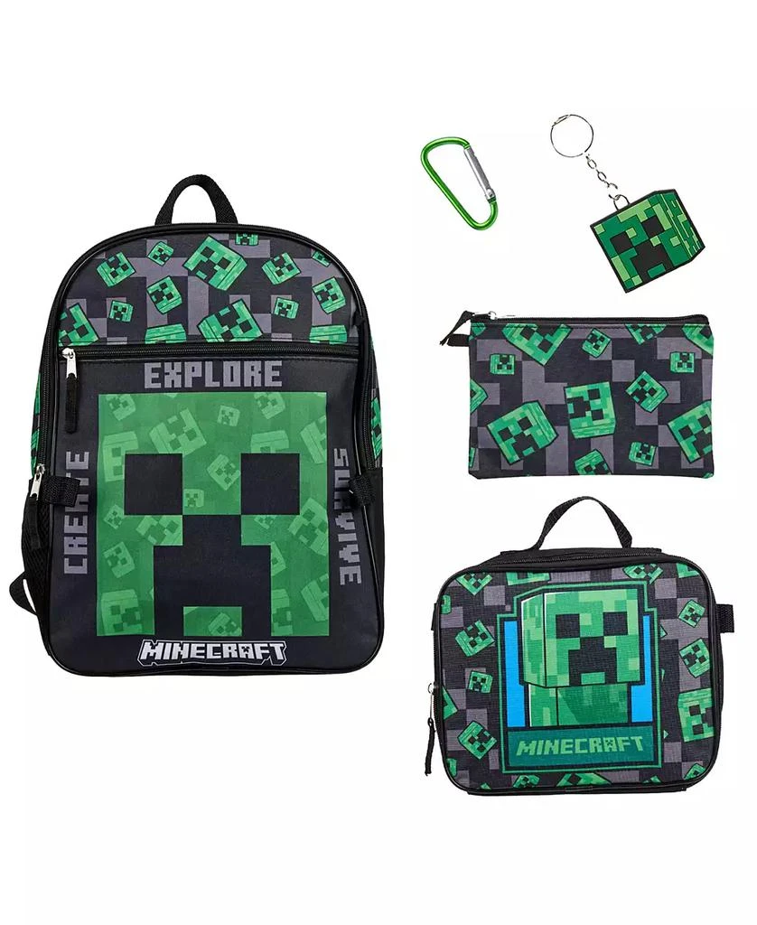Minecraft Boy's 5 PC Backpack Set 2