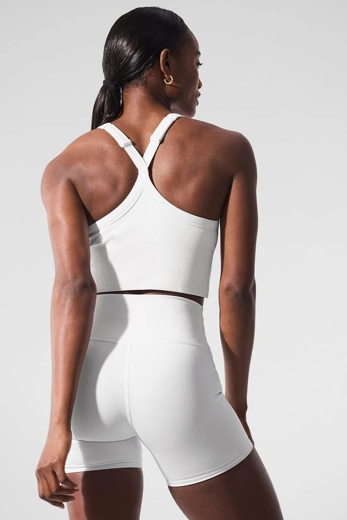 Alo Seamless Ribbed Favorite Bra Tank - White 4