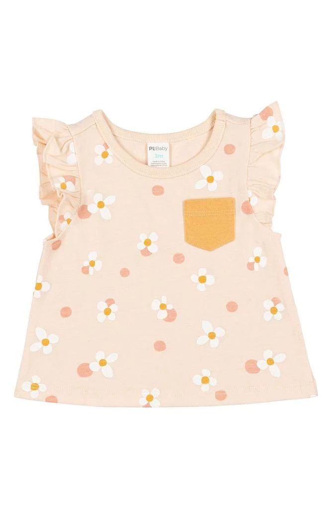 Petit Lem Daisy Pocket Tee & Shorts Outfit - 3-Piece Set 4