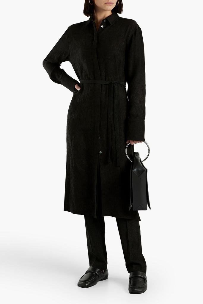 Joseph Dold crinkled-satin midi shirt dress