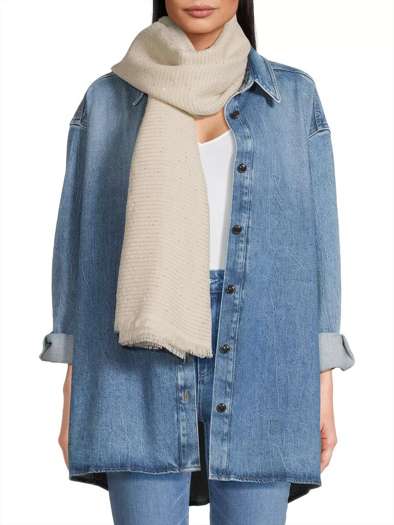 Rag & Bone Stella Sequined Wool-Blend Scarf 1
