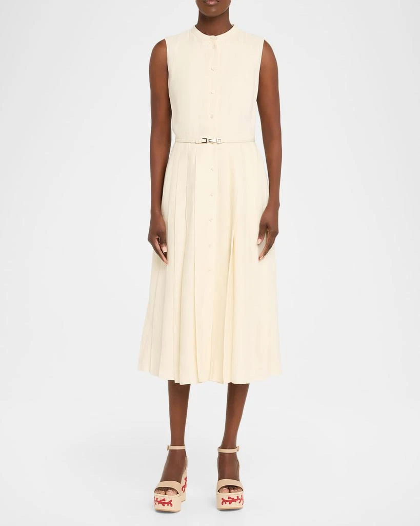 Gianvito Rossi 60mm Coral Leather and Canvas Wedge Sandals 3