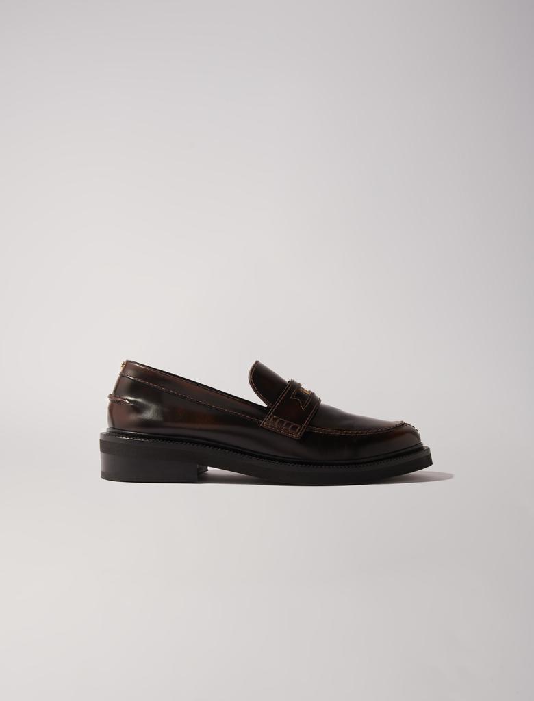 Maje Maje Woman's leather Brushed leather loafers for Fall/Winter