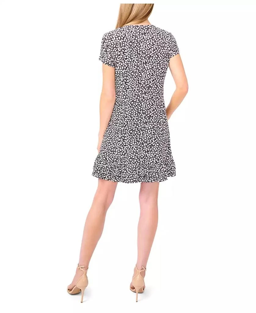 CeCe Women's V-Neck Ruffled Floral Shift Dress 2
