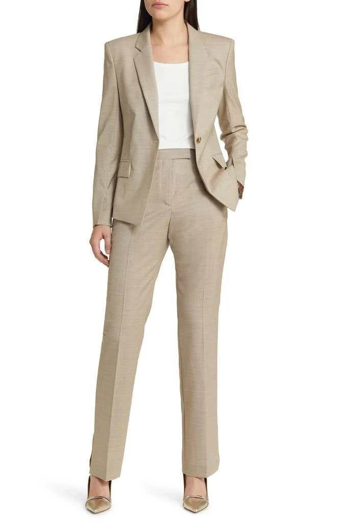 Hugo Boss Janeri Virgin Wool One-Button Blazer 7