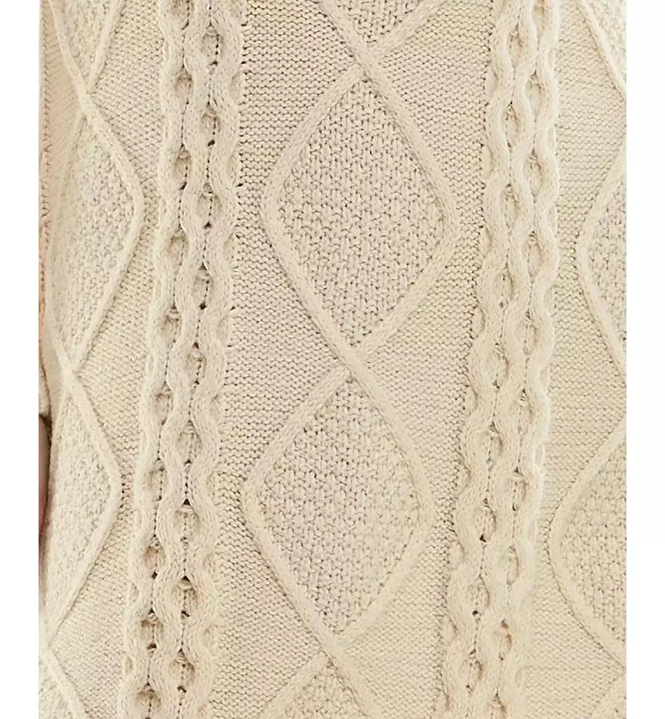 Crystal Doll Juniors' Zip-Neck Cable Knit Sweater Dress 4