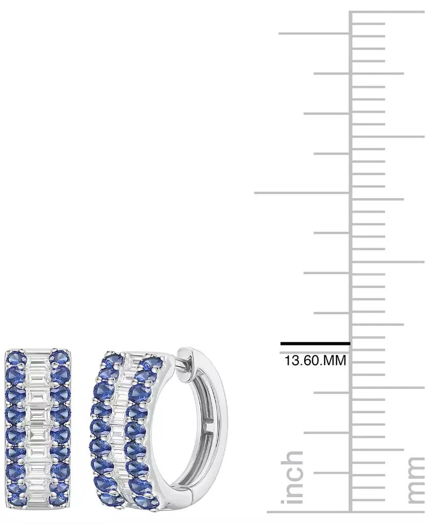 Macy
s Gemstone and Diamond Hoop Earrings (1/4 ct.t.w.) in 14K Gold (also in 14K White Gold) 4