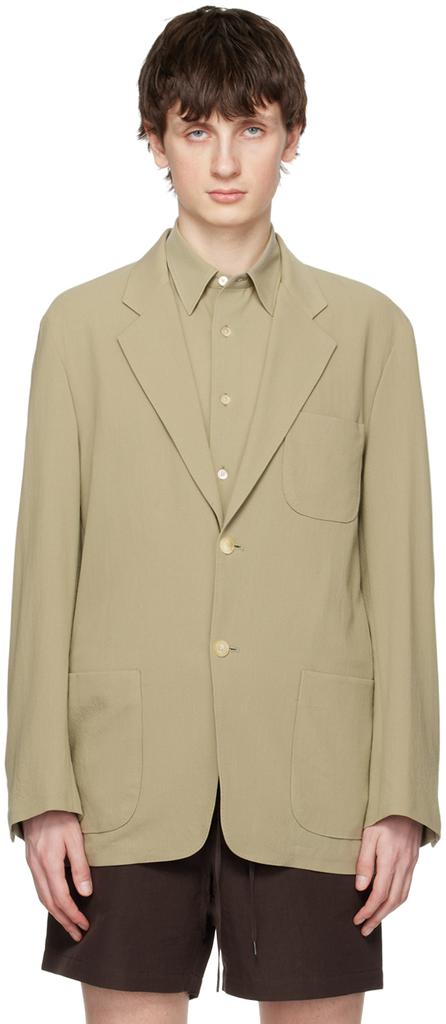 AURALEE Khaki Viyella Blazer