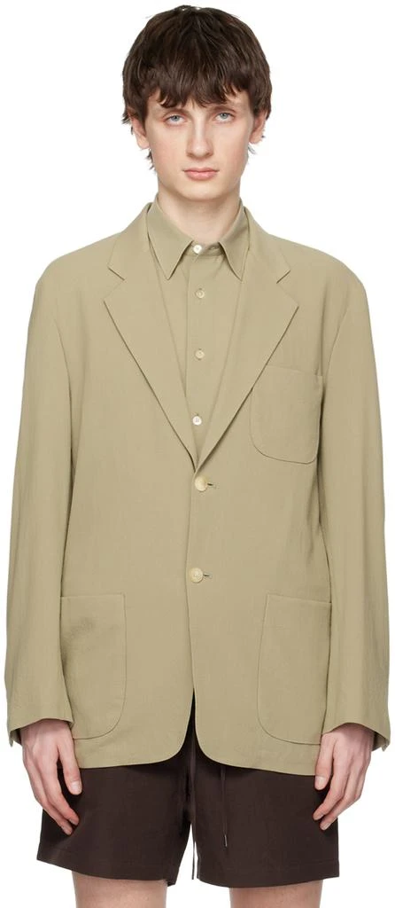 AURALEE Khaki Viyella Blazer 1