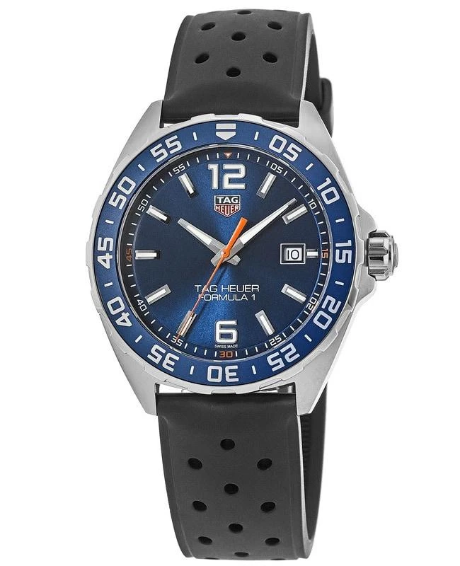 TAG Heuer Tag Heuer Formula 1 Quartz Blue Dial Black Rubber Strap Men's Watch WAZ1010.FT8024 1