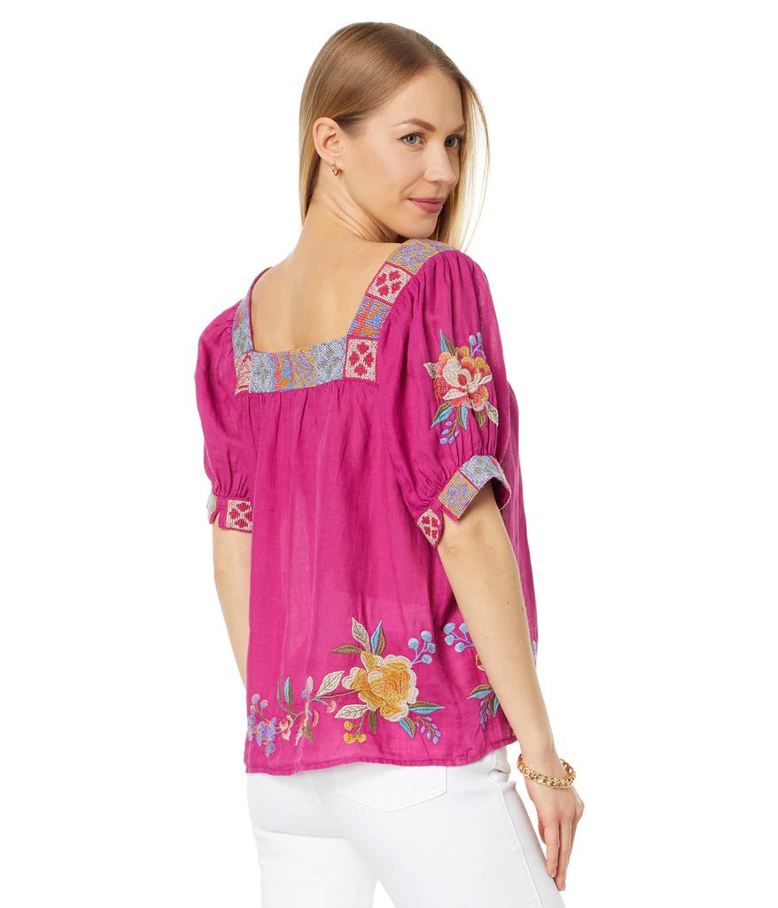 Johnny Was Petunia Square Neck Park Blouse