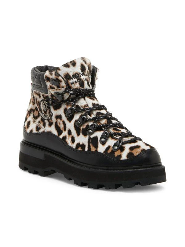 Moncler Peka Trek Leopard Calf Hair Hiking Boots 2