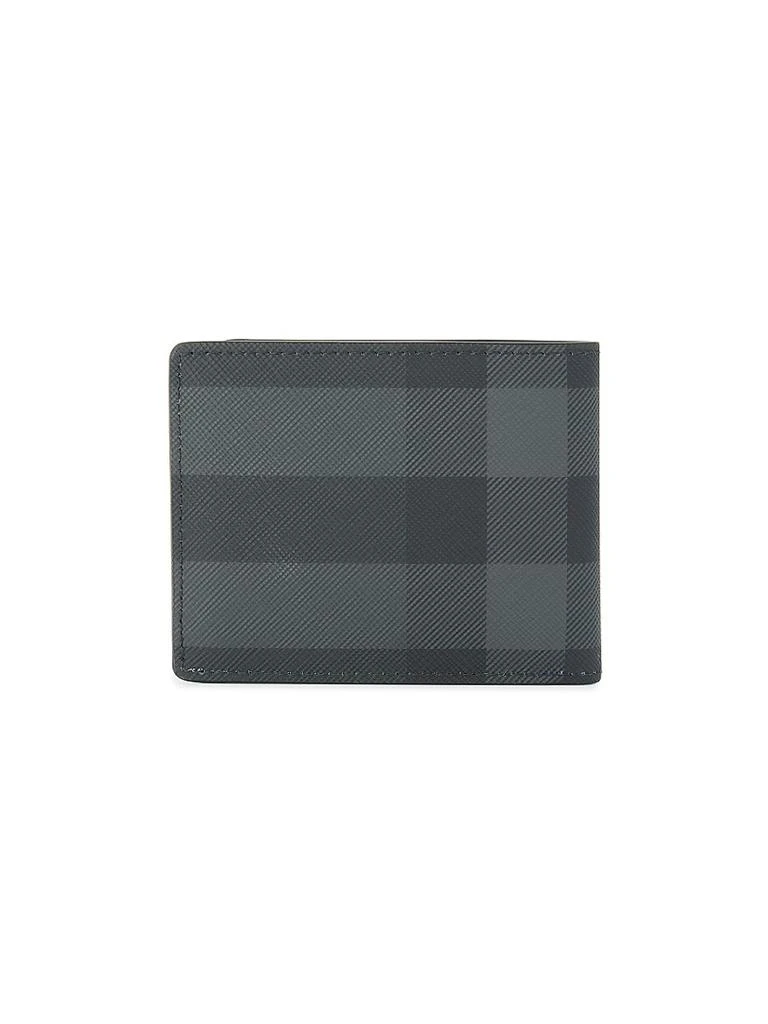 Burberry Check Leather Bi-Fold Wallet 4