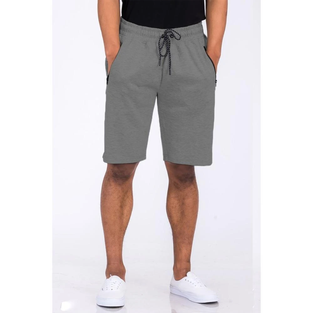 FASHNZFAB Cotton Blend Lounge Sweat Shorts with Zipper Pockets 5