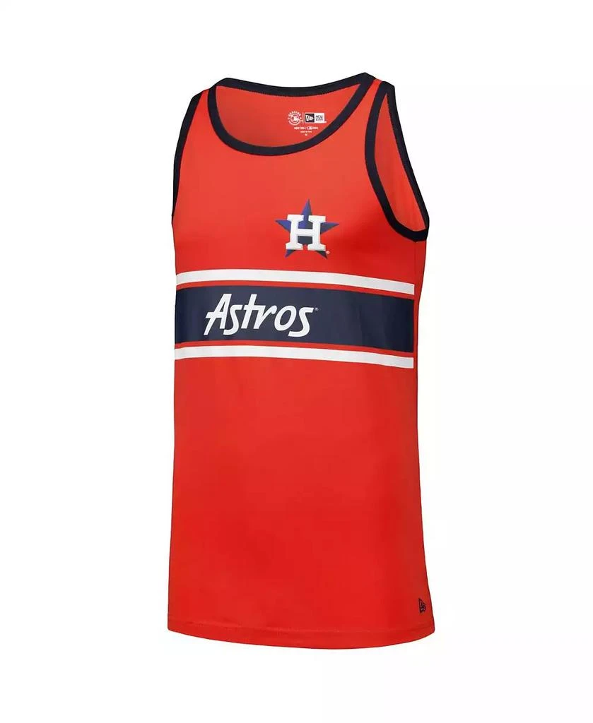 New Era Men's Orange Houston Astros Jersey Ringer Tank Top 3