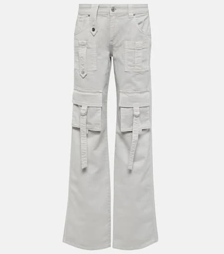 BLUMARINE Low-rise denim cargo pants 1