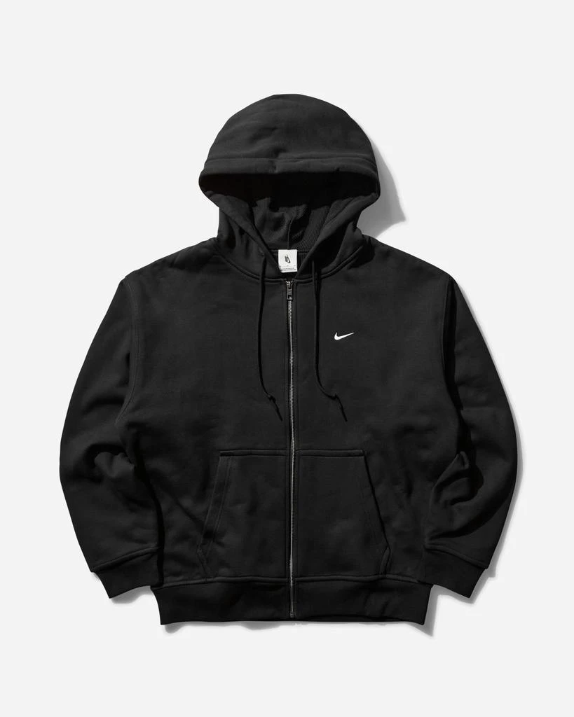 NIKE Men's Solo Swoosh Thermal Zip Hoodie Black 1