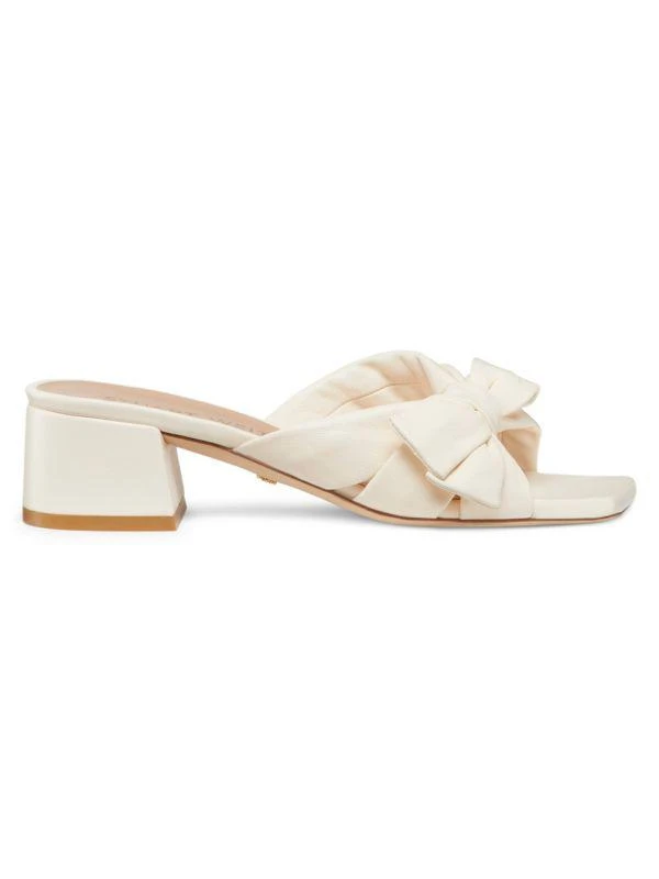 Stuart Weitzman Sofia 45MM Bow Leather Sandals 1