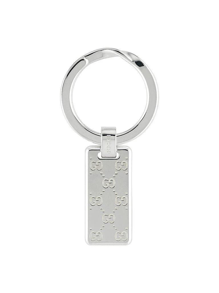 Gucci Gucci Signature Sterling Silver Keyring