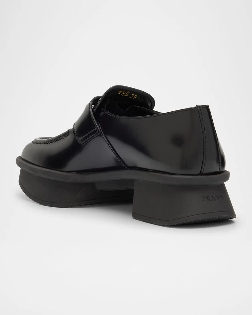 Prada Re-Edition Brushed Leather Penny Loafers 4