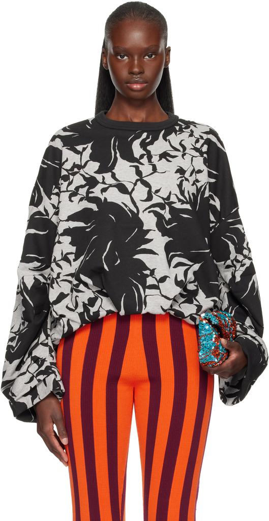 Black Asymmetric Zip Sweatshirt – On Sale Now with Up to 60% Off