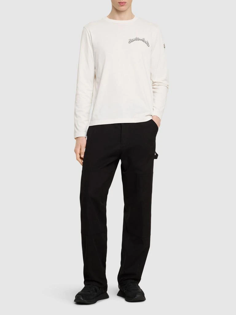 Moncler Embroidered Logo L/s Cotton T-shirt 1