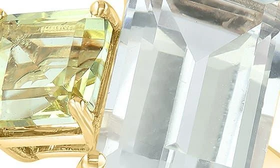 Effy 14K Yellow Gold White Topaz & Yellow Quartz Ring 4