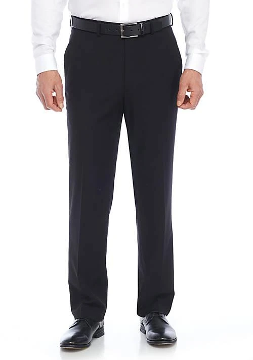 Saddlebred® Solid Flat Front Stretch Pants 1