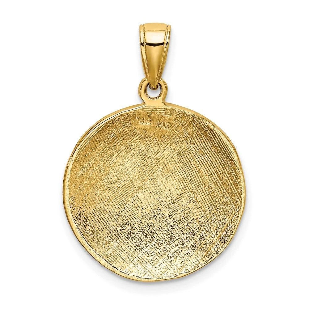 Diamond2Deal 14k Yellow Gold Large Domed Soccer Ball Pendant 3