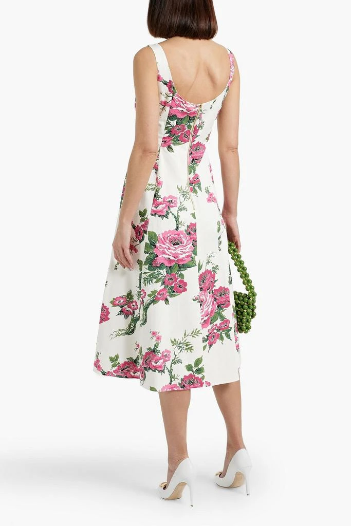 Carolina Herrera Floral-print cotton-blend poplin midi dress 3