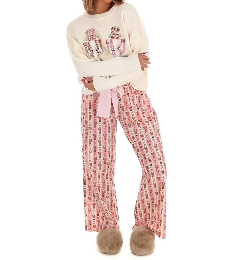 Peach Love Toy Soldier Pajama Pants In Baby Pink 3