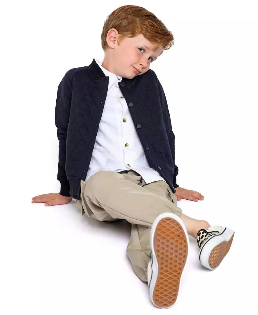 Sovereign Code Big Boys Princeton Quilted Snap Front Varsity Jacket 4