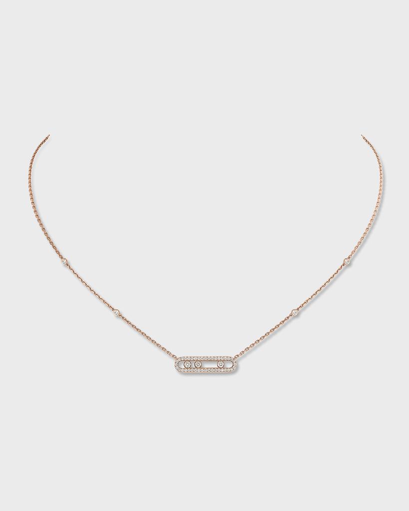 Messika Baby Move 18K Rose Gold Diamond Pave Necklace