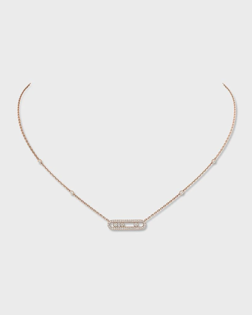 Messika Baby Move 18K Rose Gold Diamond Pave Necklace 1