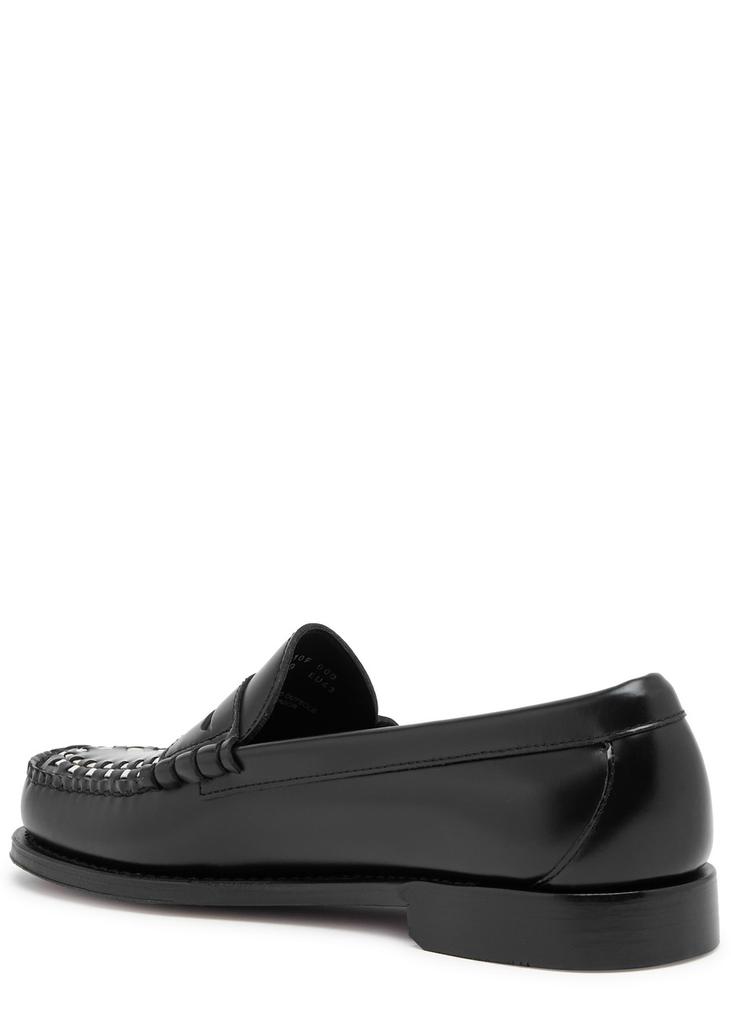 G.H BASS & CO Weejuns Larson Weave glossed leather loafers