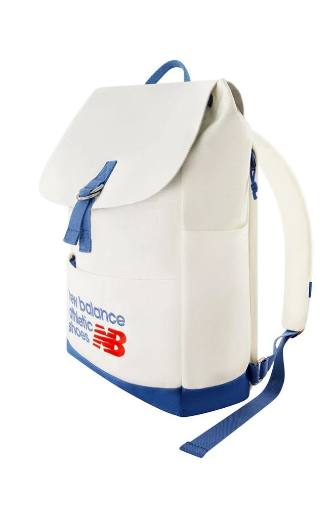 New Balance Blue & White Canvas Backpack 4
