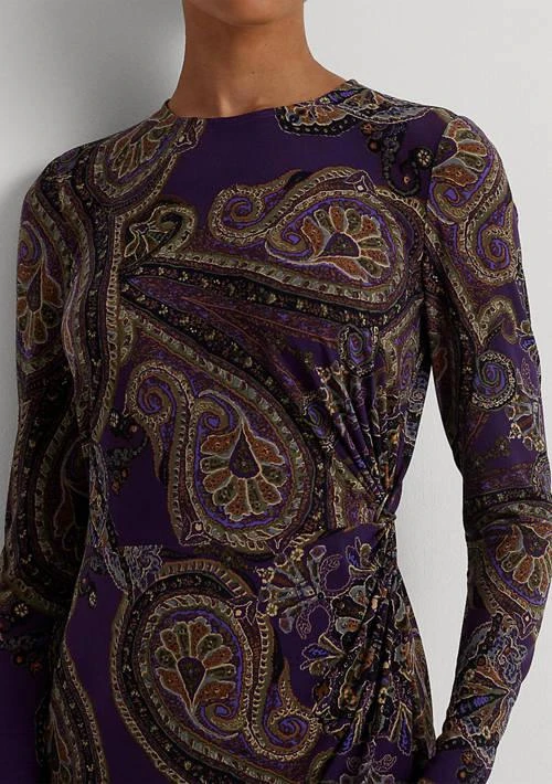 Ralph Lauren Ralph Lauren Women S Paisley Twist Front Stretch Jersey Dress 3