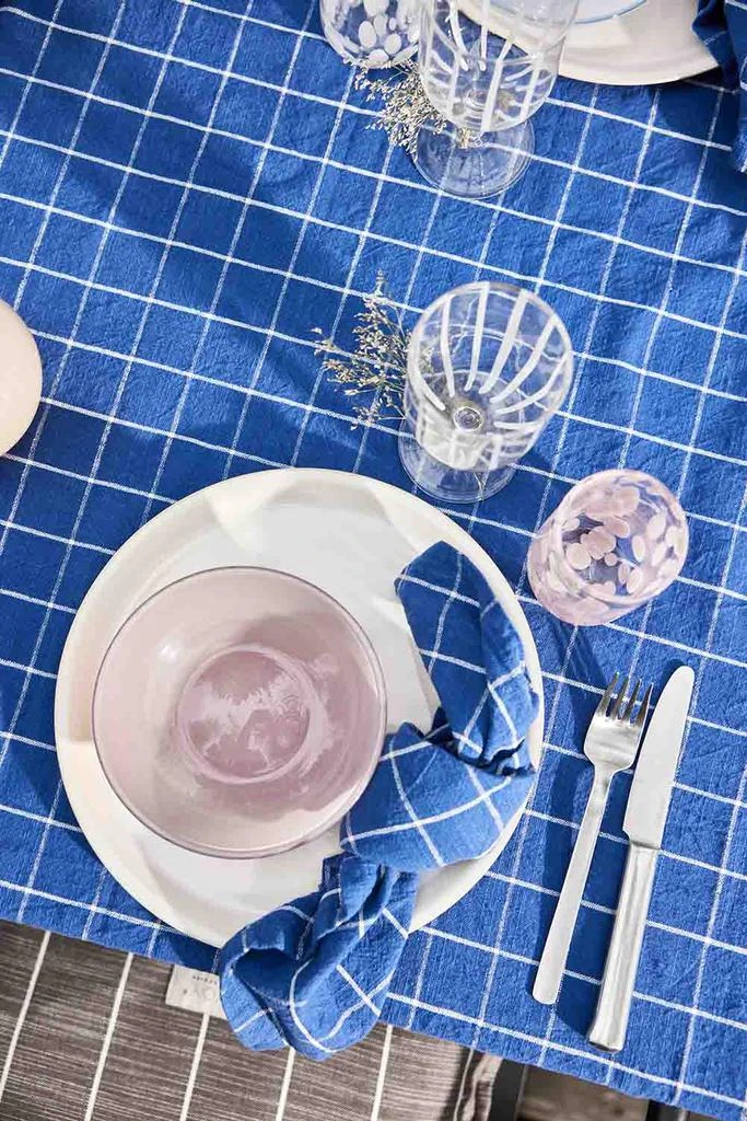 OYOY Living Design Lot De 2 Serviettes De Table Bleu En Coton Organique H45X45Cm - Bleu 1