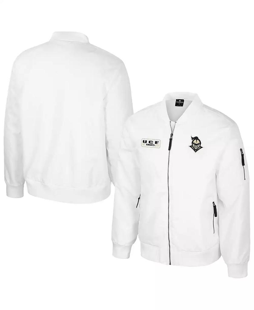 Colosseum Men's UCF Knights White Rabbit Full-Zip Bomber Jacket