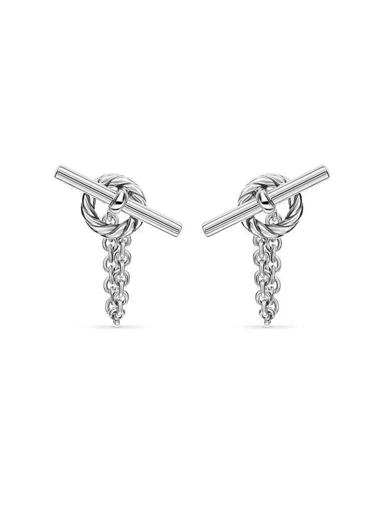 David Yurman DY Mercer Bold Toggle Chain Stud Earrings in Sterling Silver, 50.4MM
