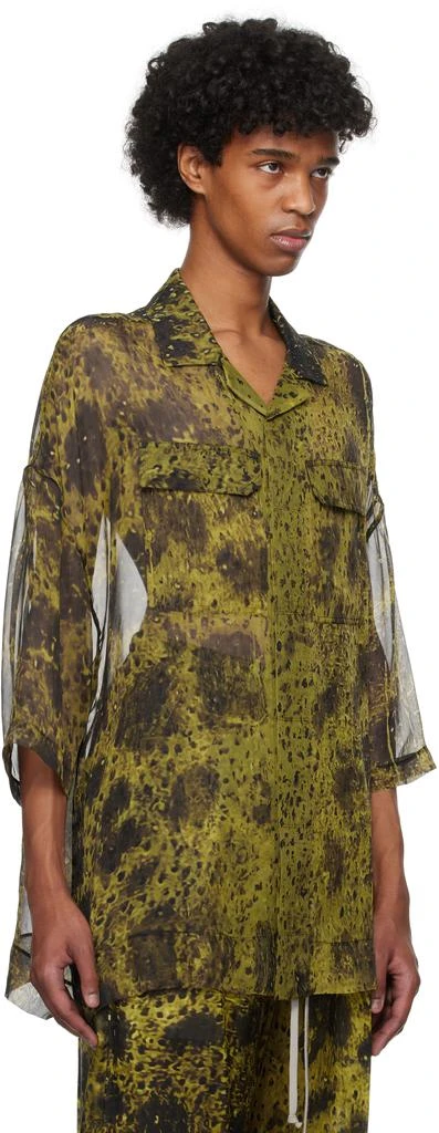 Rick Owens Yellow 
Black Hollywood Magnum Tommy Shirt 2