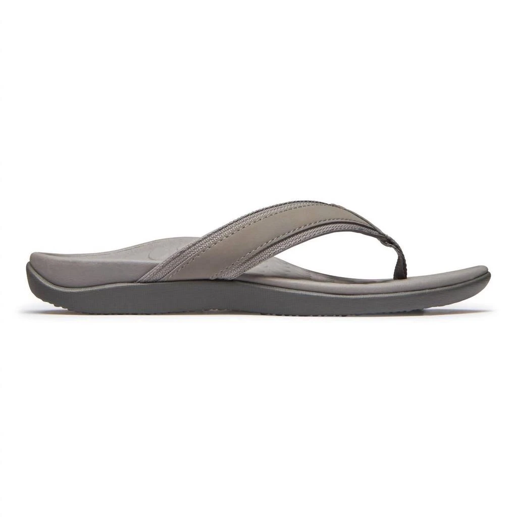 VIONIC Men's Tide Toe Post Sandal In Charcoal 2