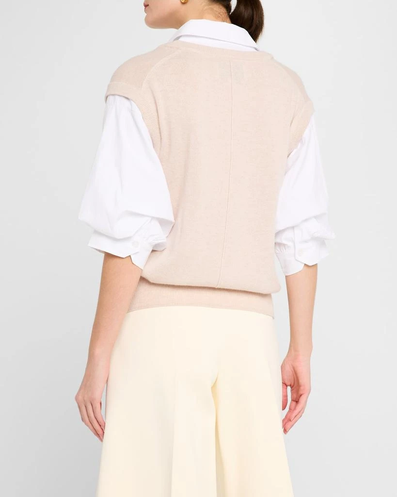 Brochu Walker Kate Layered Wool-Cashmere Shirt 3