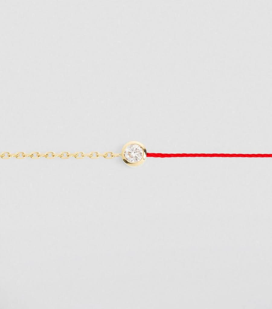 Redline Yellow Gold and Diamond Pure Half-Chain Bracelet 2